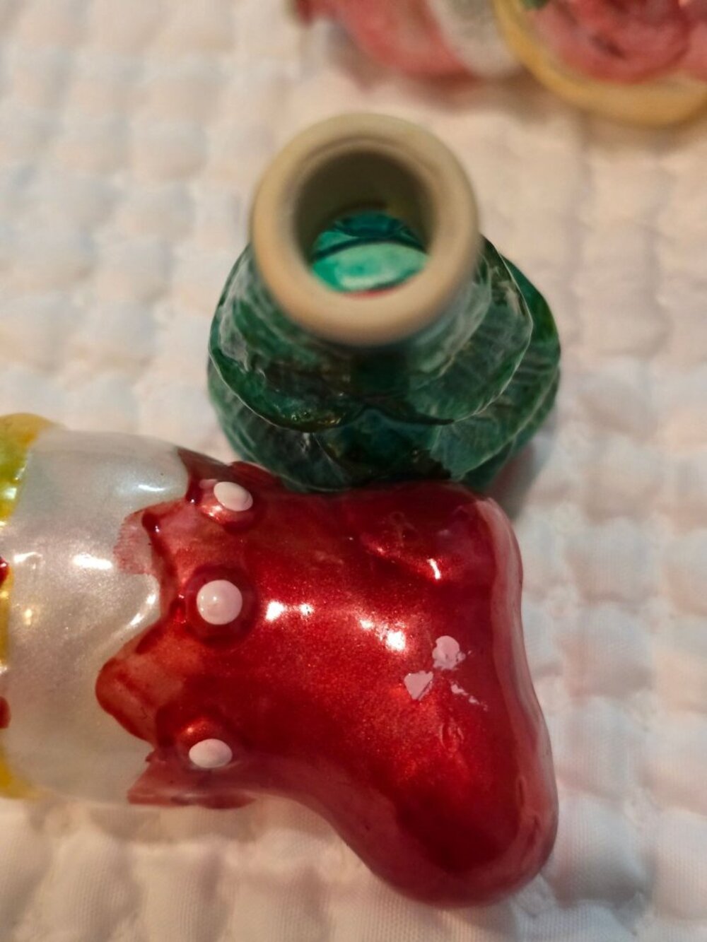 Vintage Christmas Tree Light Covers Blown Glass Holiday Set Of 11 - Picture 14 of 15